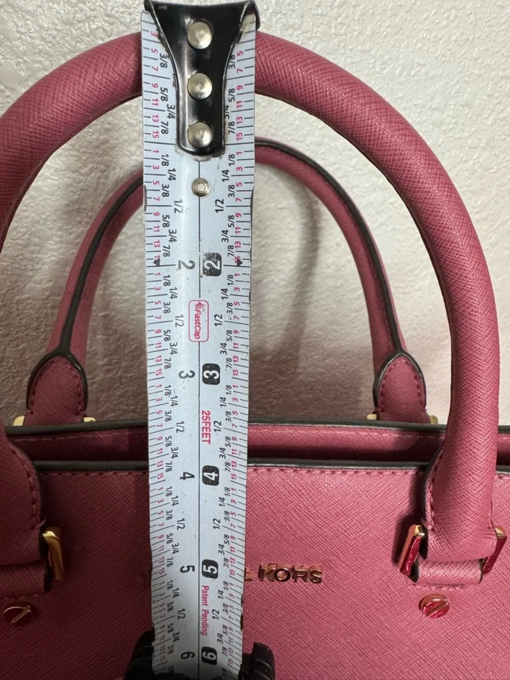 MICHAEL KORS 💖 Mauve Structured Satchel, Double Handles, Leather (8x14 inches)